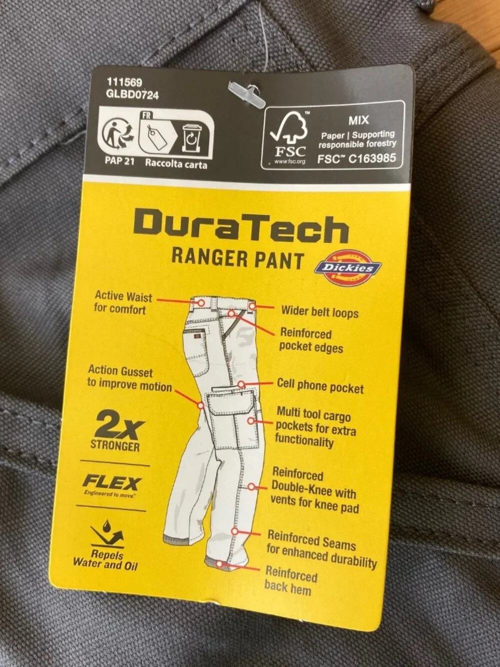 Dickies Duratech Flex Ranger Pants Relaxed Straight Fit Mens 30x32 Slate NWT